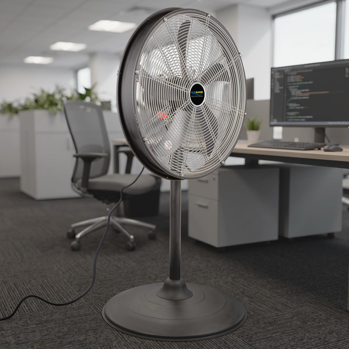Blue High Velocity Oscillating Pedestal Fan A61962