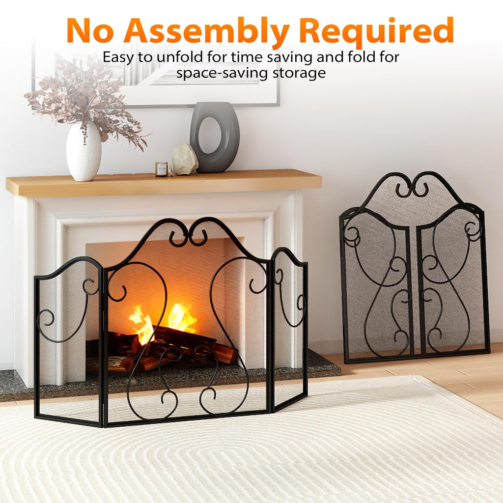Foldable Fireplace Screen J231727