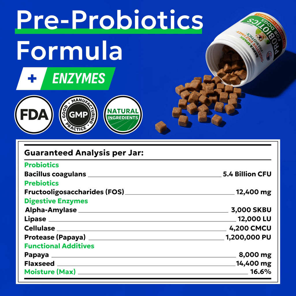 Dog Probiotics 120 Chews with Enzymes & Fiber J100163
