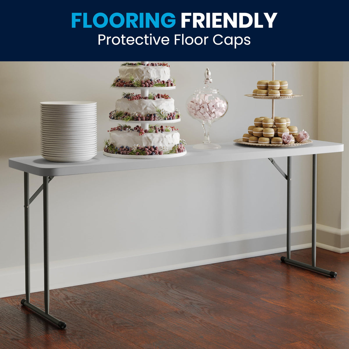 6 ft Plastic Folding Training Table R607