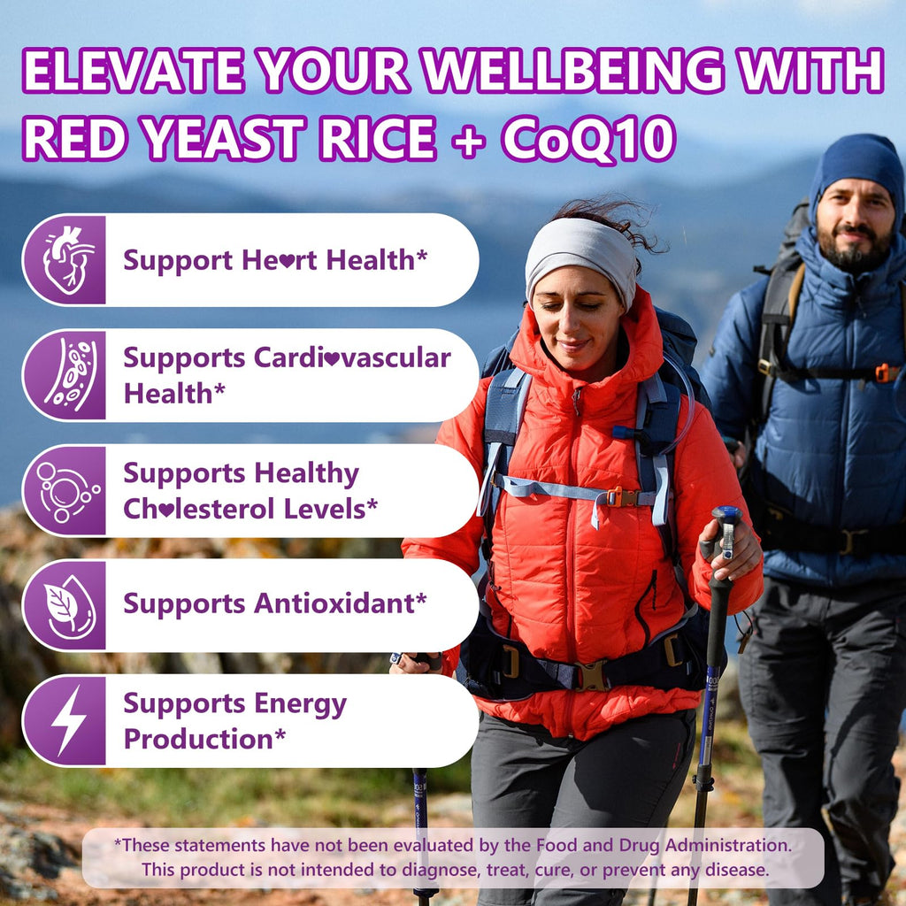 Red Yeast Rice with CoQ10 Gummies 1200mg Sugar Free 120 Count Y717878