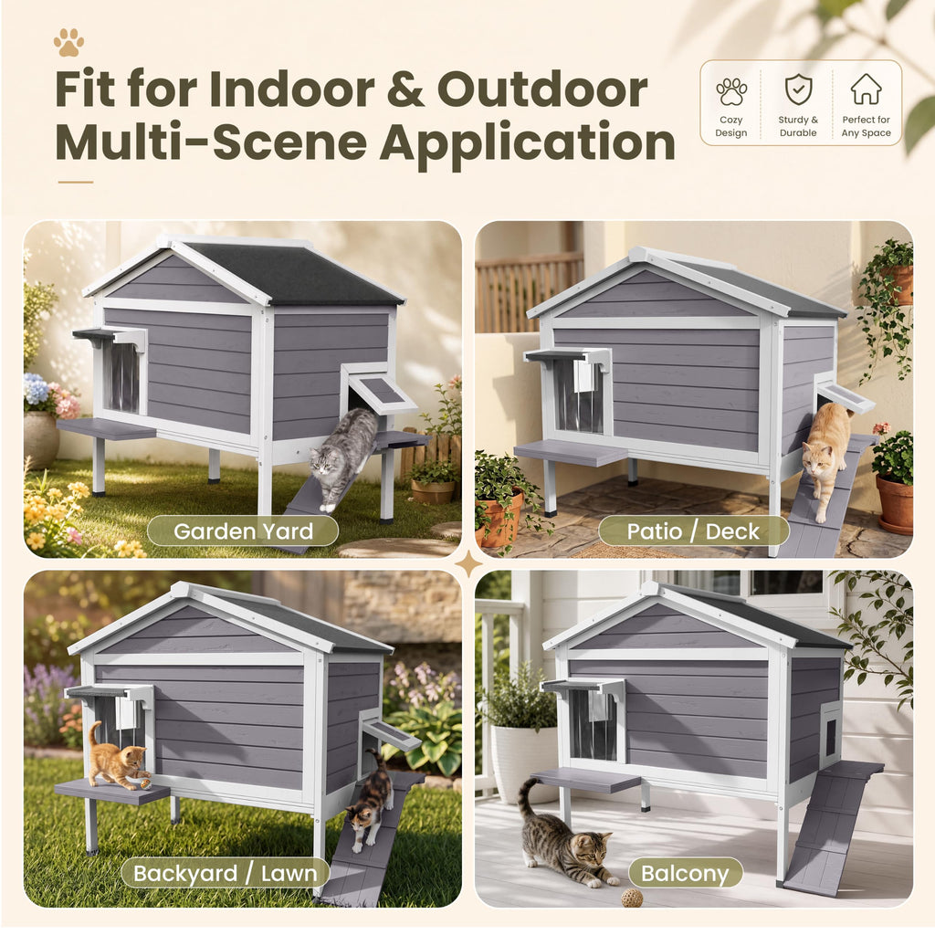 Insulated Outdoor Cat House Z778