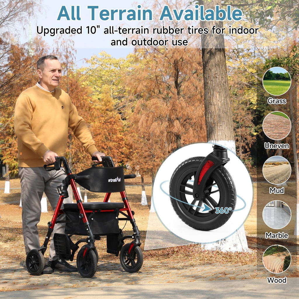 2 in 1 Rollator Wheelchairs Combo with Seat F4116
