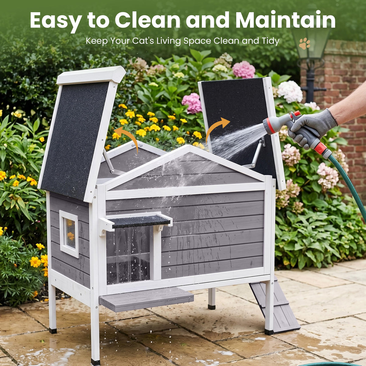 Insulated Outdoor Cat House Z778
