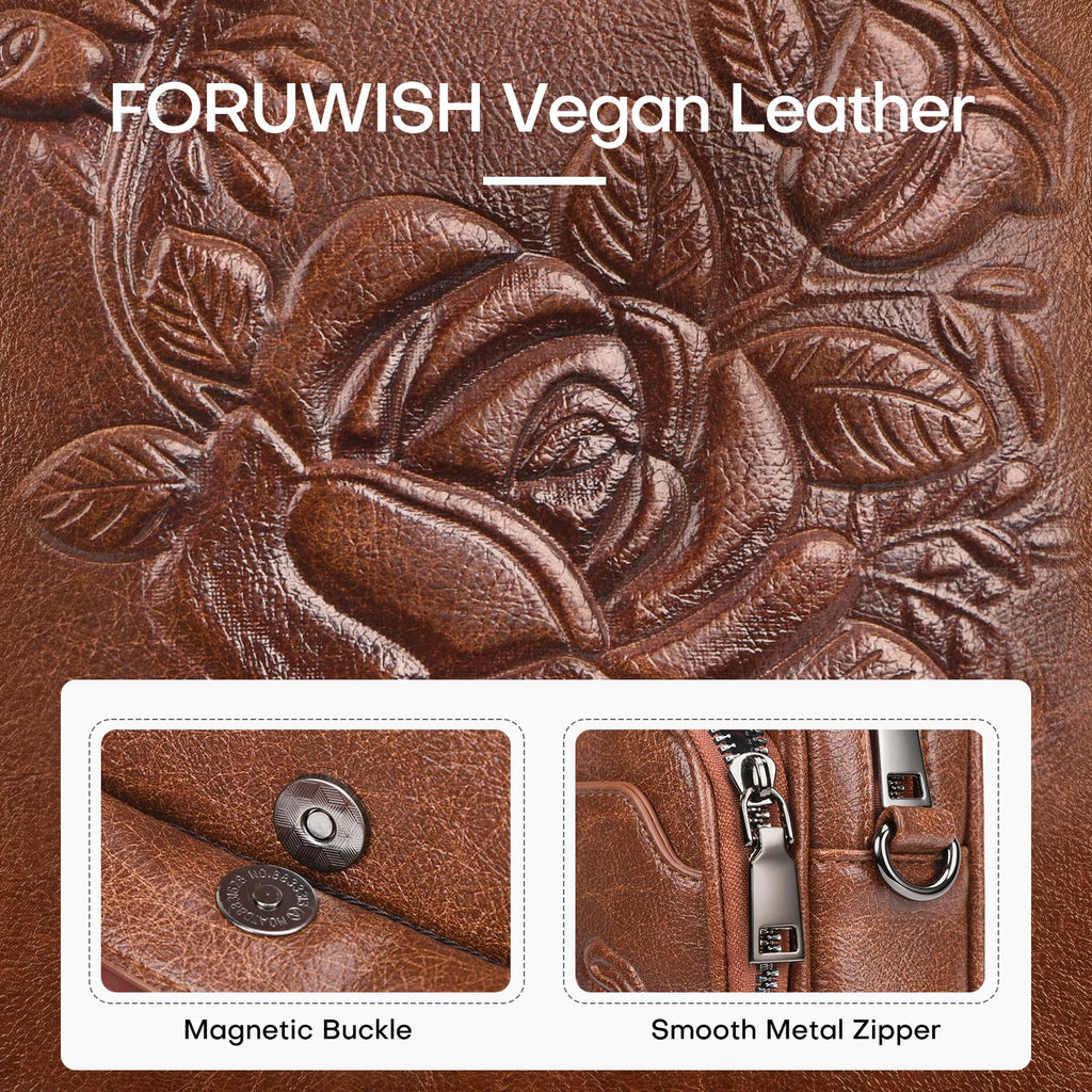 Small RFID Leather Crossbody Bag N451
