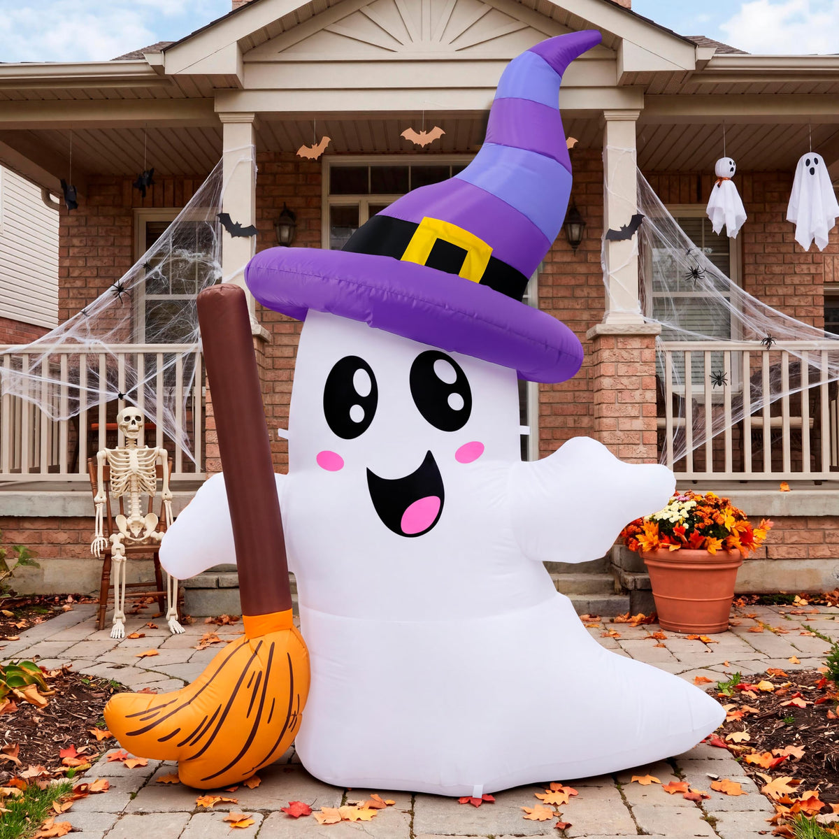 Halloween Inflatables Ghost Outdoor Decorations with LED U6390