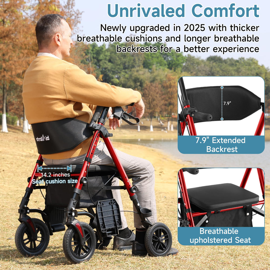 2 in 1 Rollator Wheelchairs Combo with Seat F4116