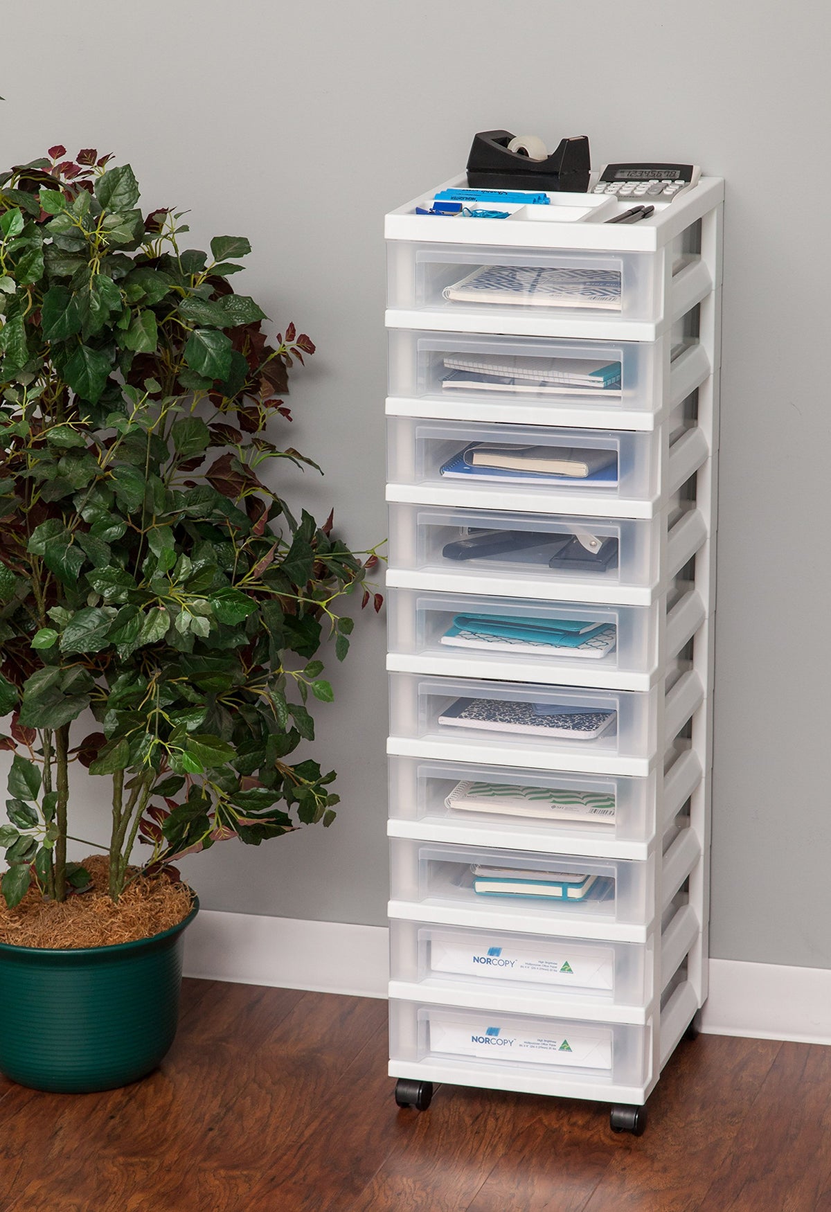 10 Drawer Rolling Storage Cart J667