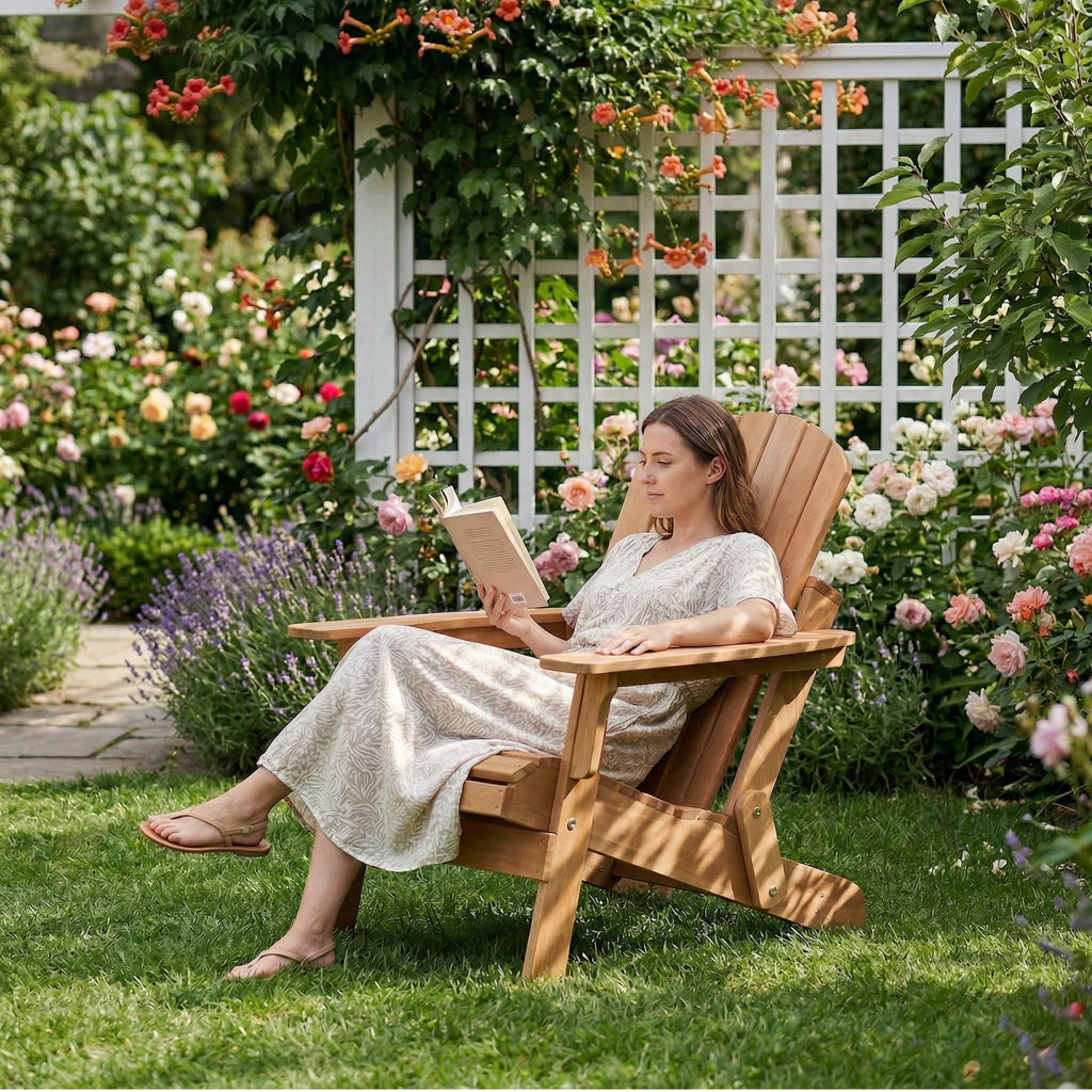100 lbs Capacity Solid Wood Adirondack Chair M2802