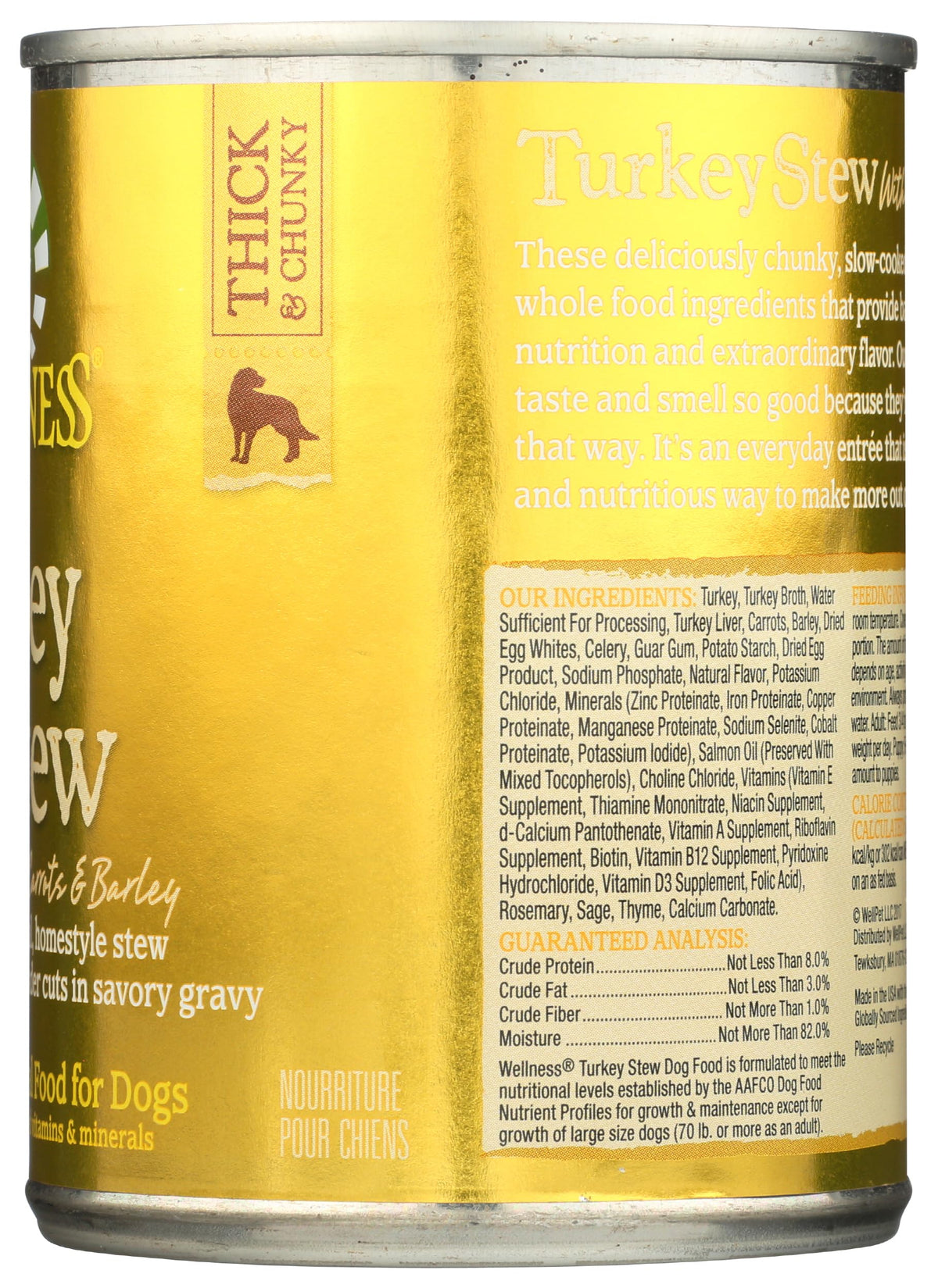 Grain Free Turkey Stew Wet Canned Dog Food 12.5 oz O7728
