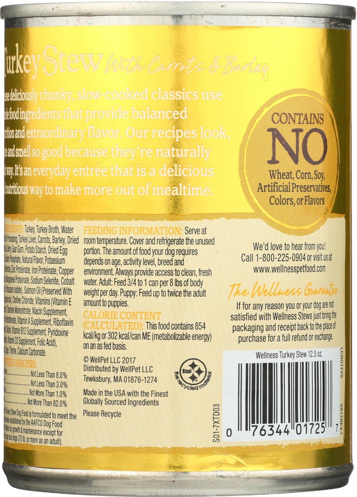 Grain Free Turkey Stew Wet Canned Dog Food 12.5 oz O7728