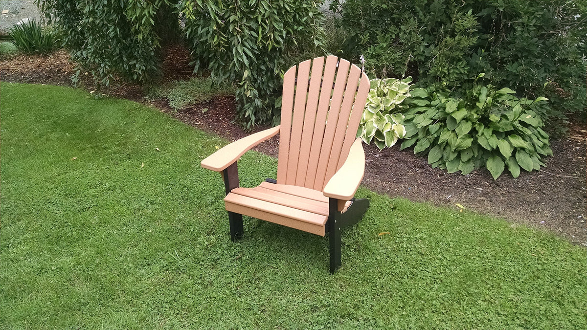 Poly Fanback Adirondack Chair with Black Frame B386